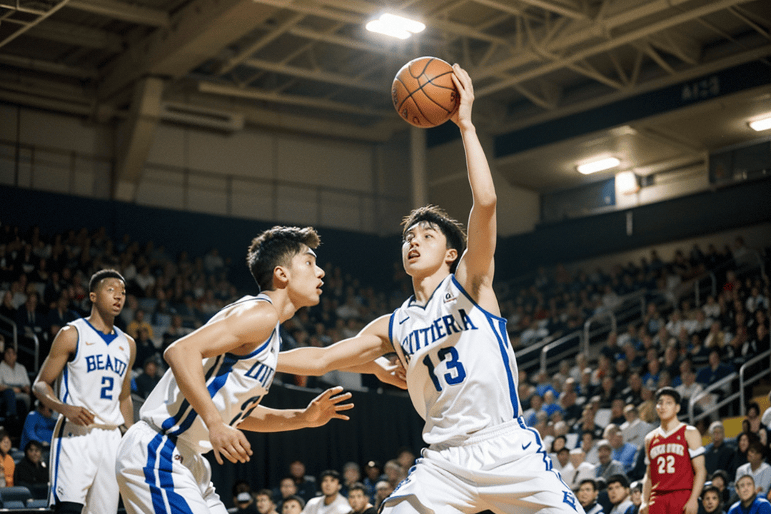 篮球赛场举行较量，球员战术精湛